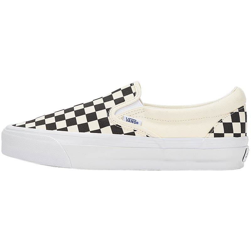 Vans范斯官方 CORTIS同款Premium Slip-On黑白棋盘格舒适帆布鞋