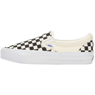 Vans范斯官方 CORTIS同款Premium Slip-On黑白棋盘格舒适帆布鞋