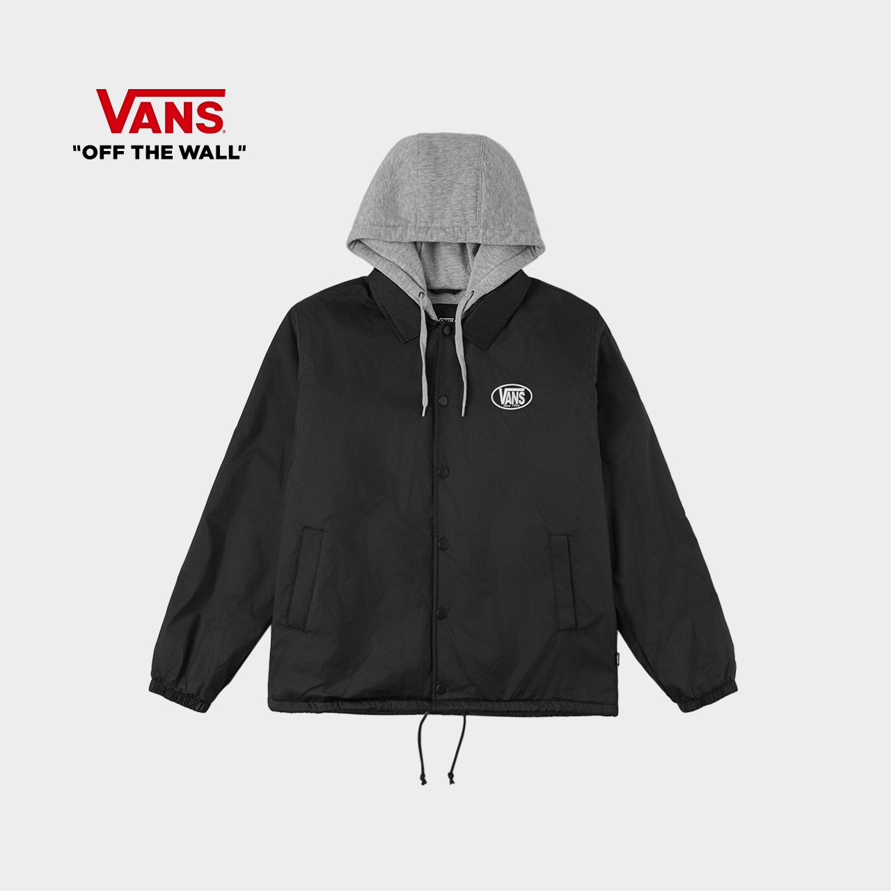 Vans范斯官方 男女情侣夹克黑色连帽外套,运动服/休闲服装,运动茄克/外套,淘宝优惠券,粉丝福利购,淘宝优惠卷