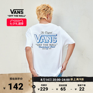 Vans范斯官方 男女情侣纯棉短袖T恤经典LOGO舒适圆领
