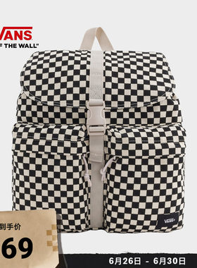 Vans官方情侣双肩包黑白棋盘格