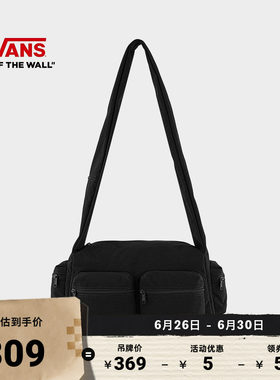 Vans范斯官方情侣单肩包黑色