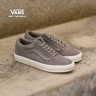 板鞋 Vans范斯官方 女鞋 Skool灰色保暖舒适男鞋 Old