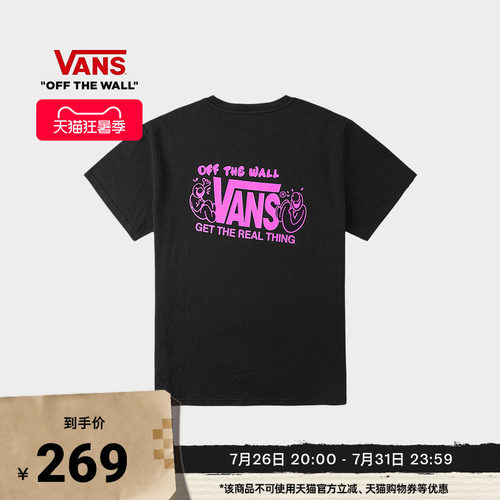 Vans范斯官方女子纯棉短袖T恤