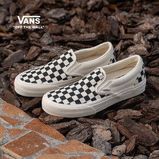 【母亲节】Vans范斯官方 Slip-On VR3燕麦奶白色棋盘格复古帆布鞋