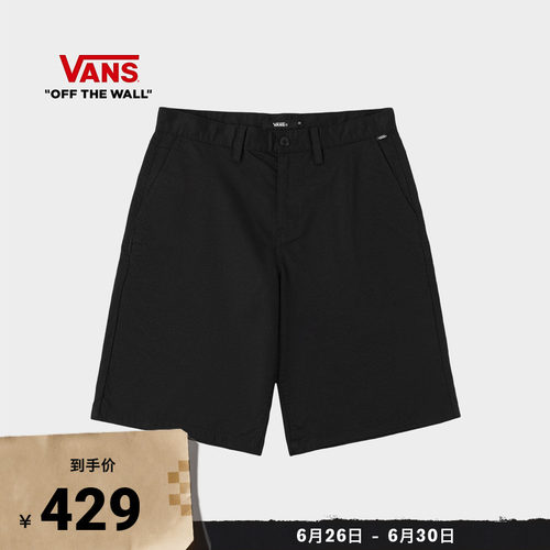 Vans范斯官方男子梭织短裤黑色