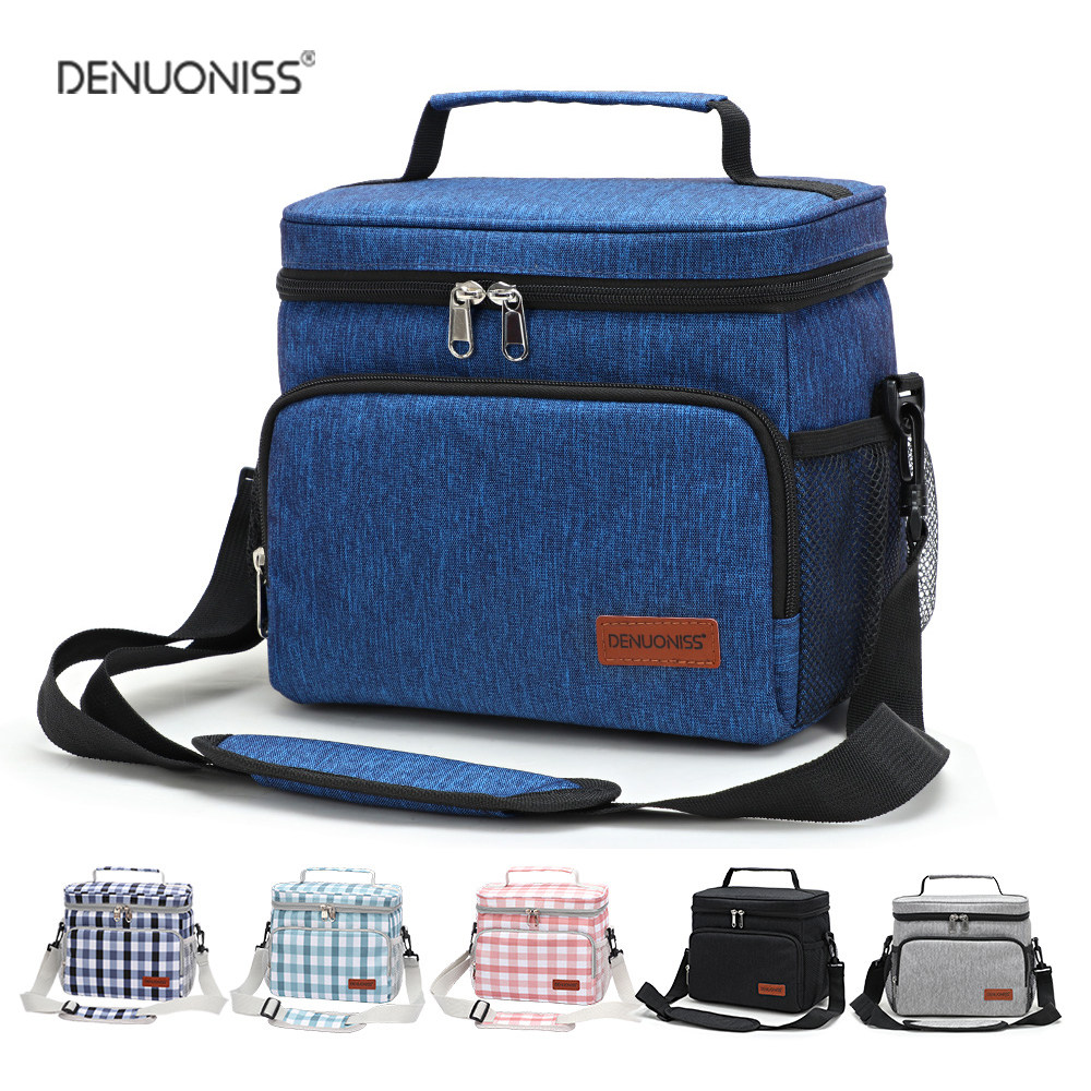 特洛利思日式新款保温手提袋大容量户外野餐包上班带饭手拎午餐包