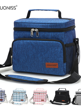 特洛利思日式新款保温手提袋大容量户外野餐包上班带饭手拎午餐包