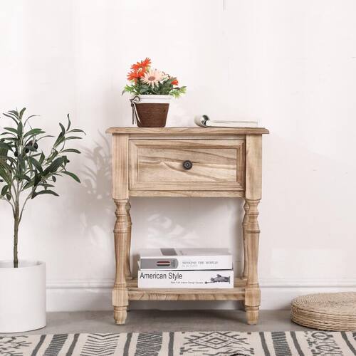 复古风格北欧收纳墙角夹缝床头柜