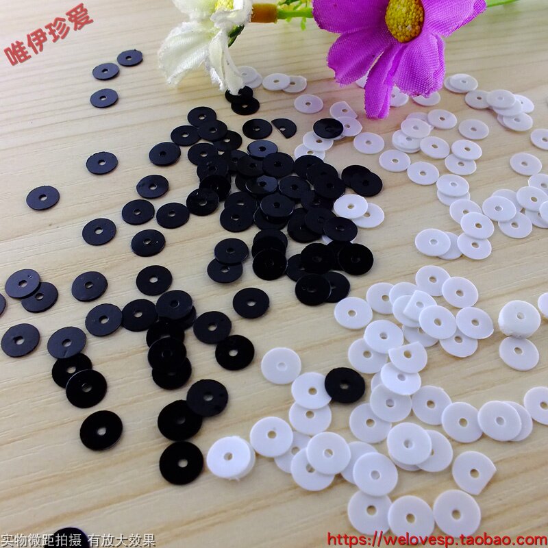 黑白色亮片手工缝制珠片diy头花裤子毛衣服装上饰品配件材料辅料