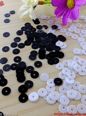 黑白色亮片手工缝制珠片diy头花裤子毛衣服装上饰品配件材料辅料