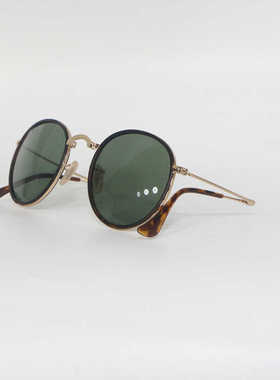 太阳镜圆形折叠金属男女