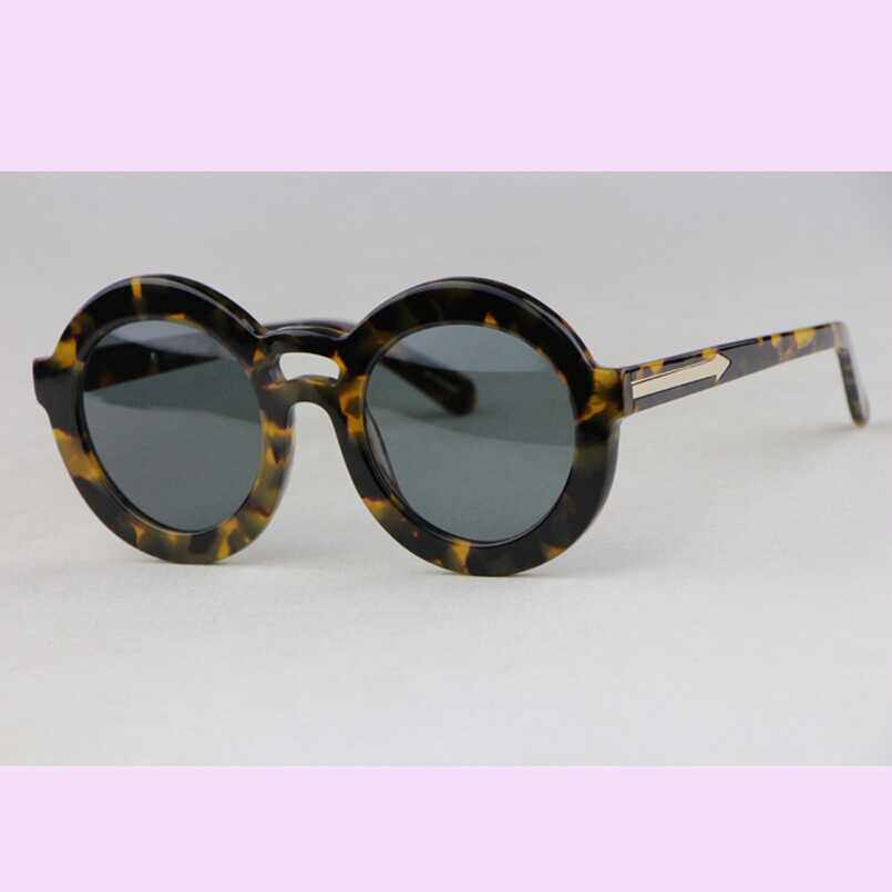 圆形女墨镜箭头板材男太阳眼镜高质量豹纹大镜框时尚百搭个性