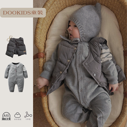 婴幼儿夹棉马甲秋冬季加绒加厚