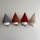 ins韩版 婴儿帽子针织尖尖帽保暖护耳帽秋冬男女宝宝百搭毛线帽潮