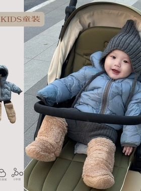 ins婴儿冬季羽绒服轻薄90白鸭绒连帽男宝宝保暖儿童外出防风外套