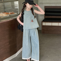 女童夏季套裝2025新款洋氣