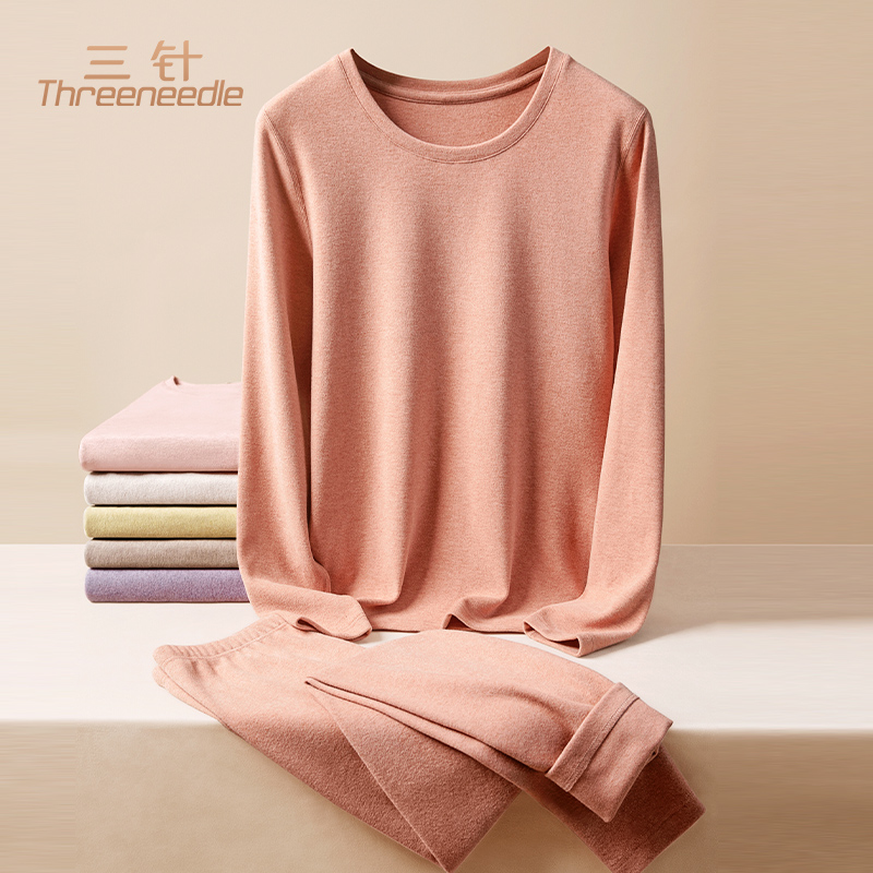 女士保暖套装纯棉秋衣秋裤三针