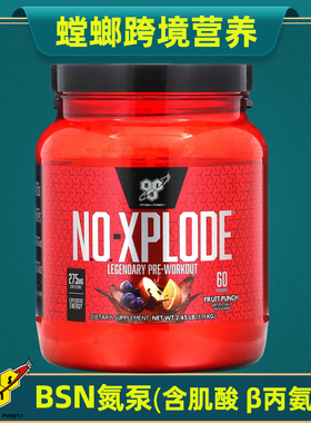 BSN氮泵 NO-XPLODE 美国官方正品必胜健身氨基酸增健肌粉2.45磅