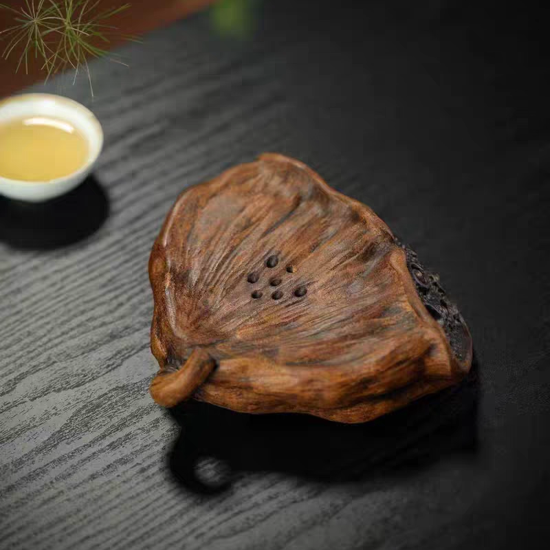 宜兴紫砂壶承【莲蓬壶托干泡台】精品可储水式家用茶托茶具雕塑