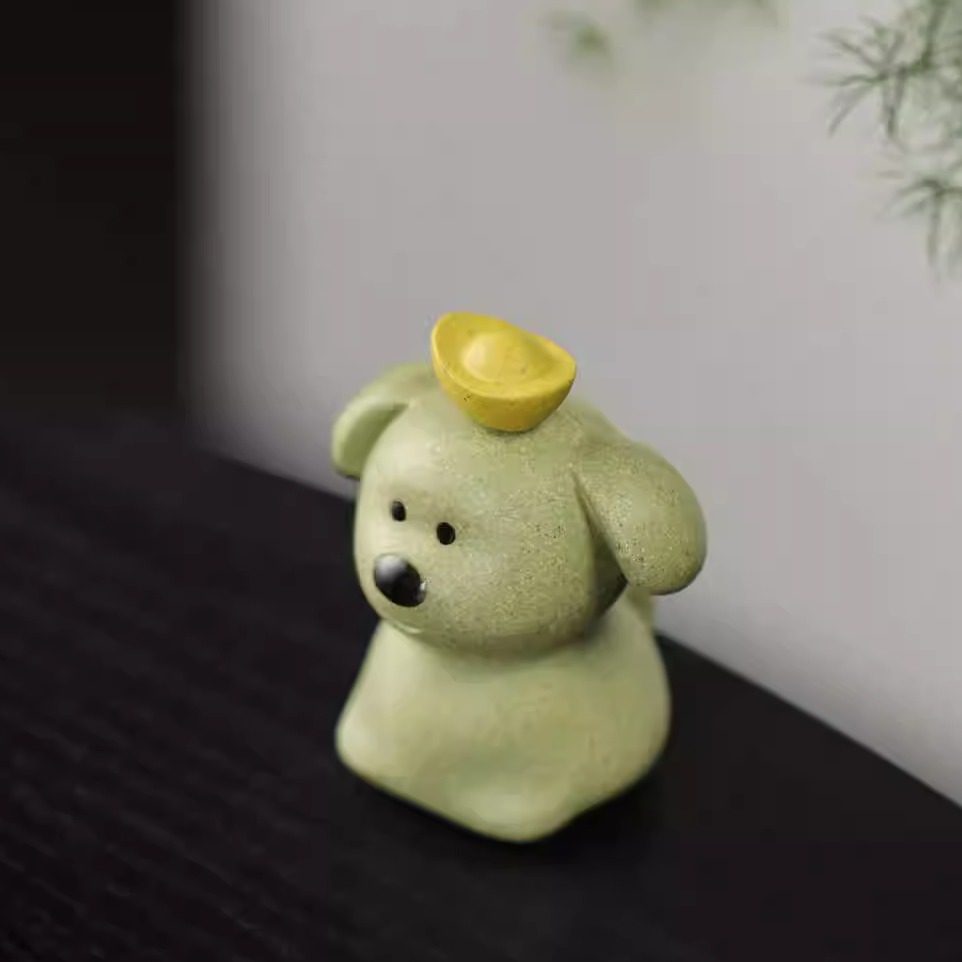 宜兴紫砂茶宠元宝狗精品生肖狗