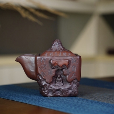 宜兴紫砂石窟佛主人杯原矿精品