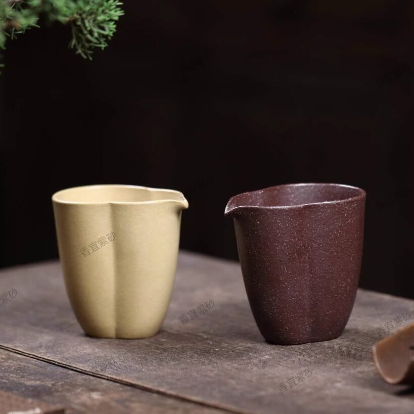 紫砂公道杯精品海棠分茶器茶盅