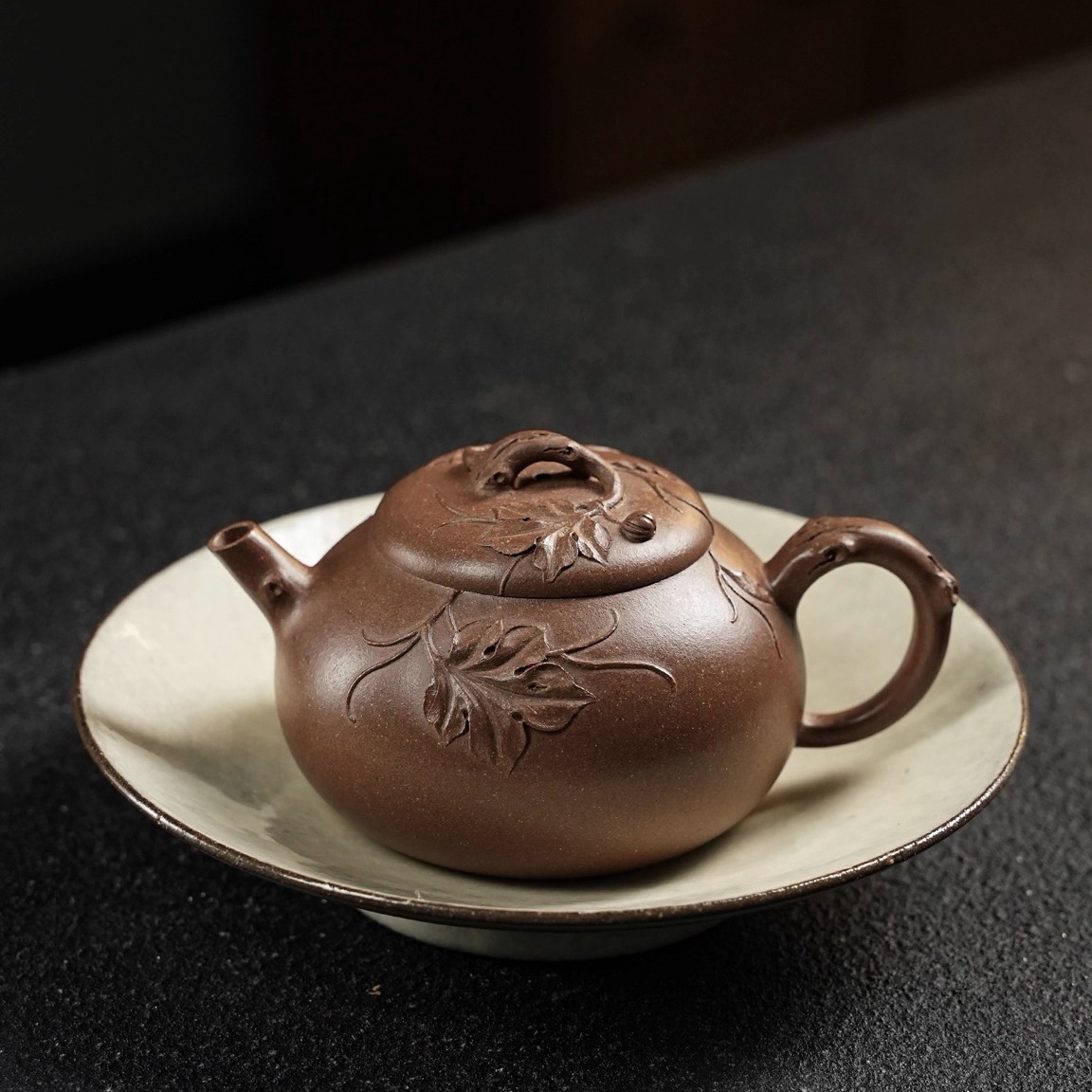 醉清欢慕古贴花180cc】宜兴紫砂