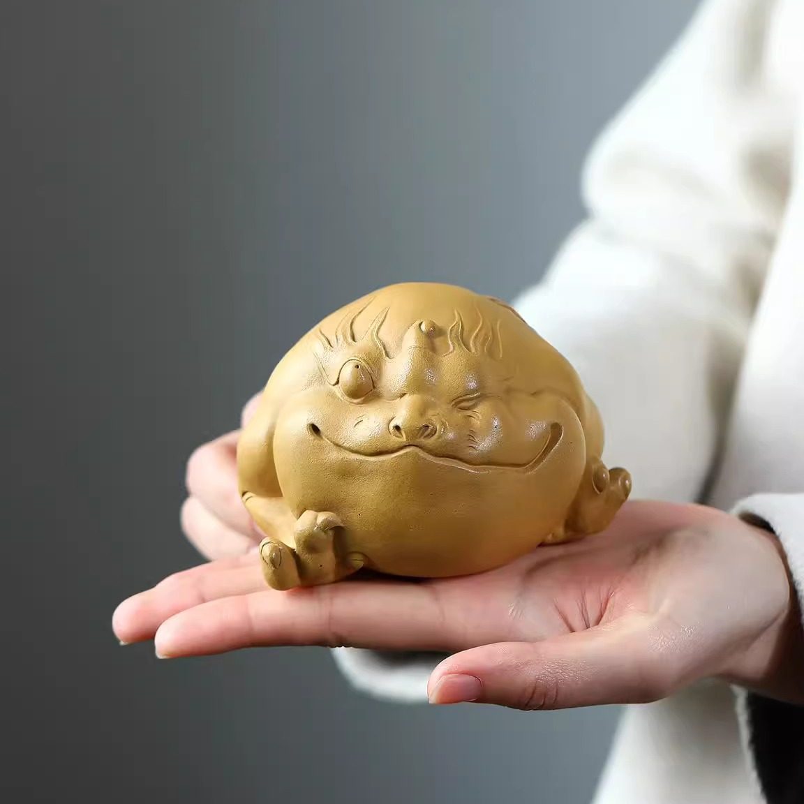 宜兴紫砂茶宠独具慧眼金蟾精品