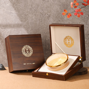 新款升降燕窝包装盒木盒礼盒海参冬虫夏草礼品盒装高档金属字布袋