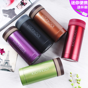 乐扣乐扣迷你保温杯女便携学生小巧lock水杯200ml刻字logo