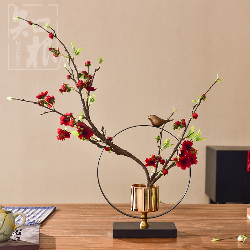 Modern Chinese Brass Metal originality Artificial flower Decoration a living room decorate vase Floral organ simulation Flower art a decorationin the Home accessories , Decoration  category - from Buy2taobao.com to provide professional Taobao agent buy service