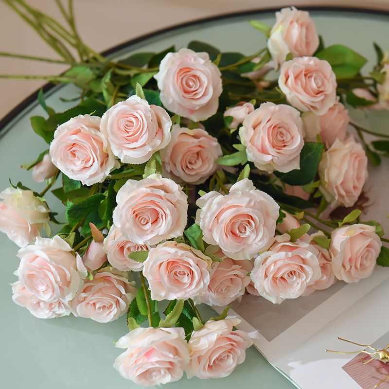 轻奢仿真花高档2021餐桌花束摆件