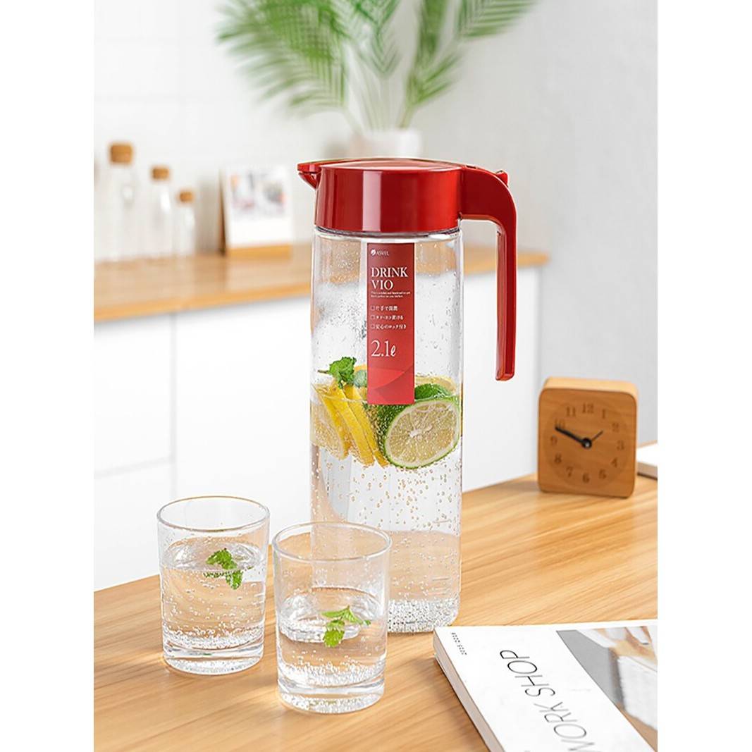 日本Asv耐高温冷水壶家用塑料冰箱水水壶大容量冷水杯密封冷水壶