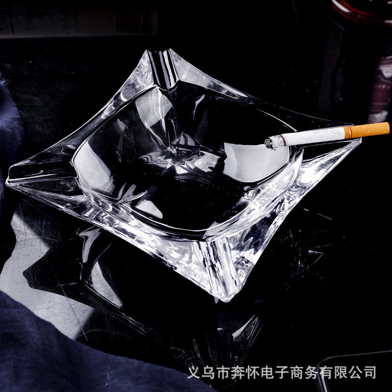 丽尊KTG7202玻璃烟灰缸家用三角