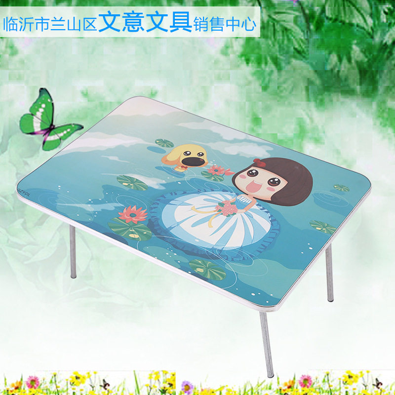 进口看书学习床上书桌折叠小餐桌卡通式简易多功能50*30cm电脑桌