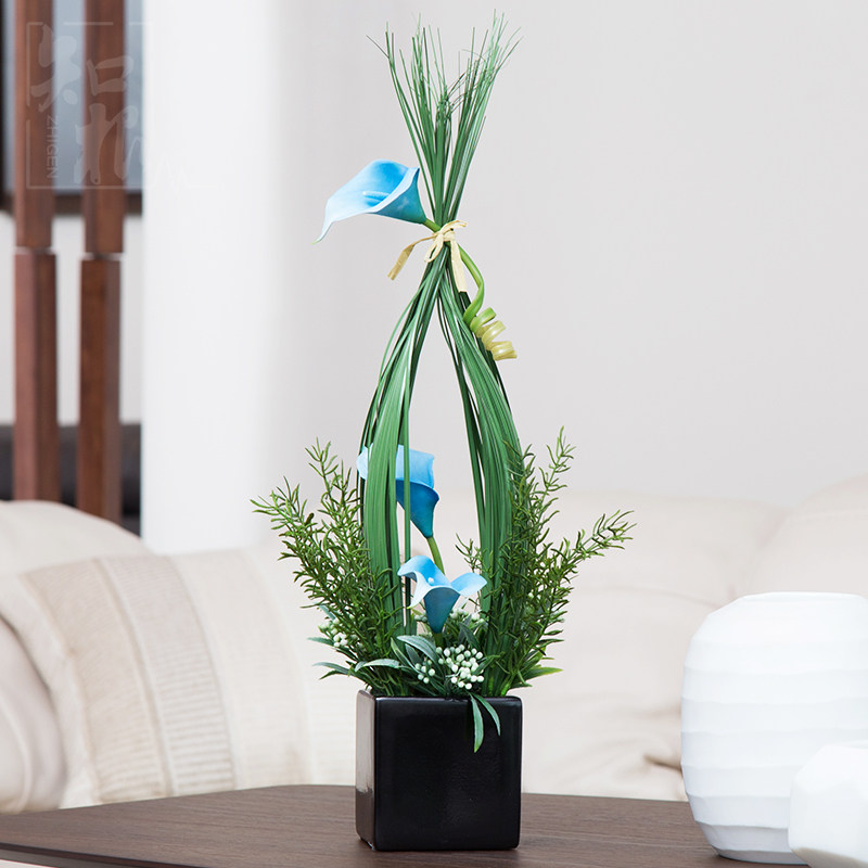 高仿真绿植小盆栽套装 客厅茶几仿真植物室内卫生间装饰品摆件