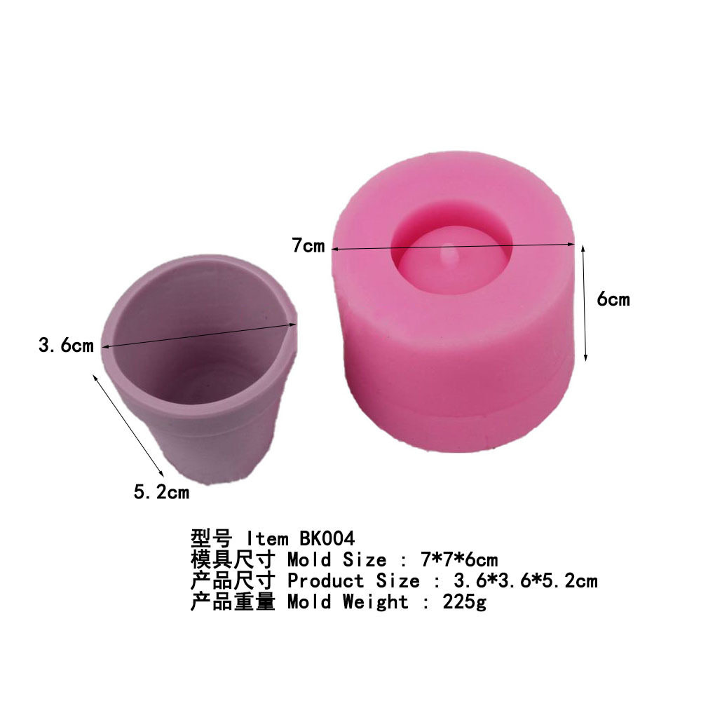 bk004 3D桶模具硅胶模具蛋糕巧克力蛋糕装饰工具