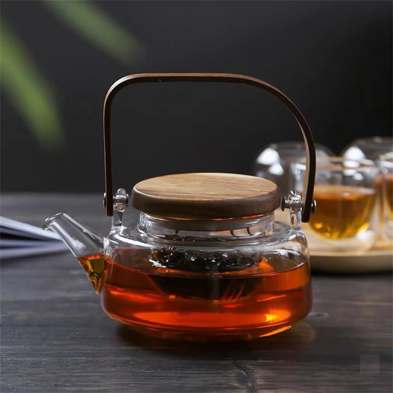 玻璃煮茶加厚烧水花茶壶木盖家用