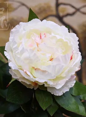 知根 假花牡丹仿真花 客厅落地绢花室内装饰花 橱窗插花摆放花卉