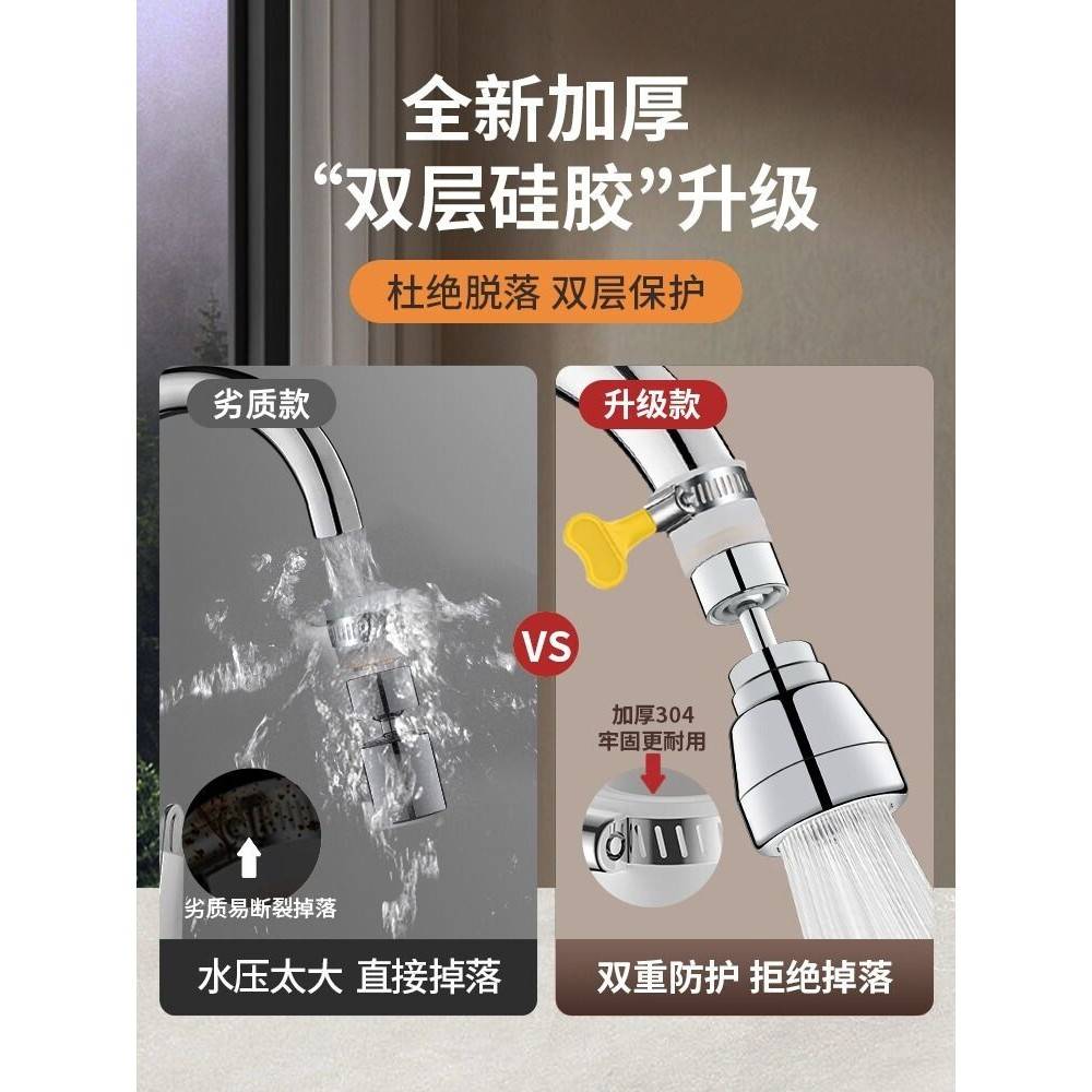 德国水龙头防溅水神器厨房老式延伸器万能接头花洒洗菜盆通用套嘴
