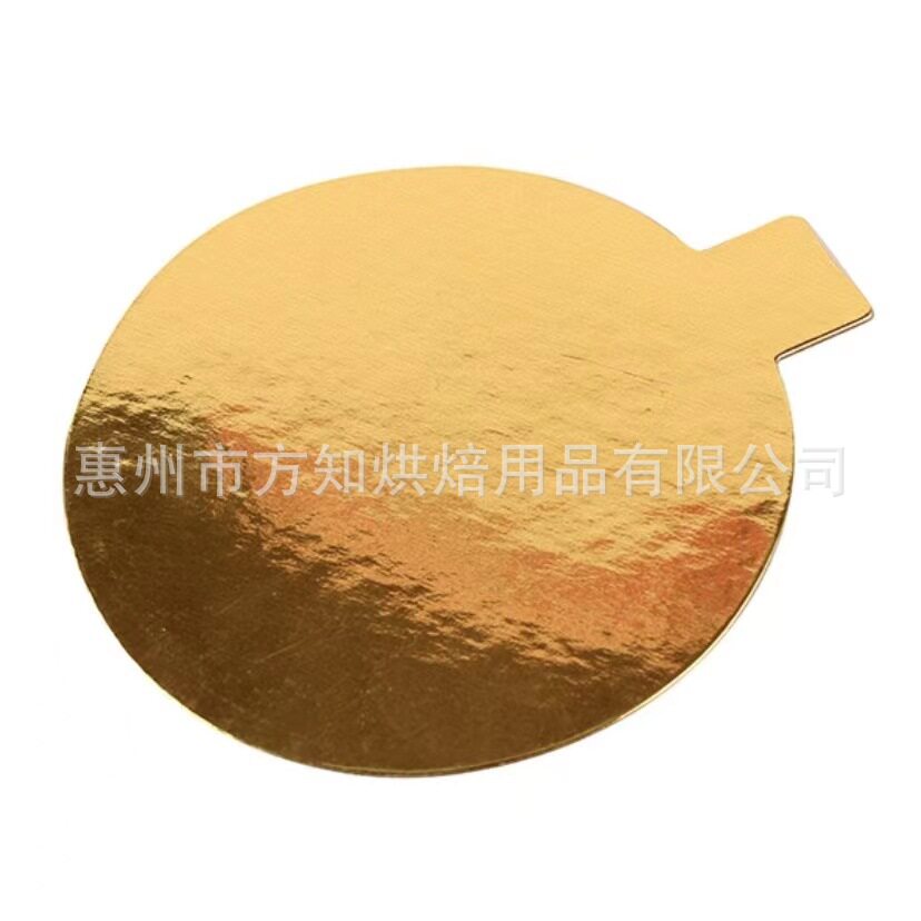 一次性金焙慕斯垫圆形金色芝士