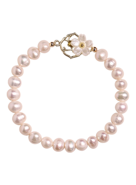 正品天然淡水珍珠手链女桃之夭夭小众轻奢送女友饰品闺蜜生日礼物