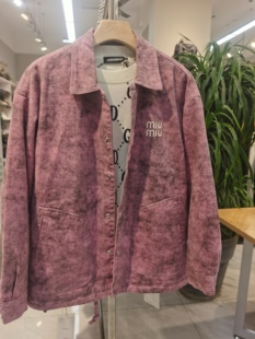 2025春秋季新款韩版微扩休闲扎染翻领外套牛仔潮牌复古做旧专柜正