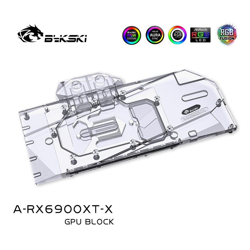 Bykski A-RX6900XT-X AMD公版 Radeon 6900XT显卡水冷头 RDNA 2