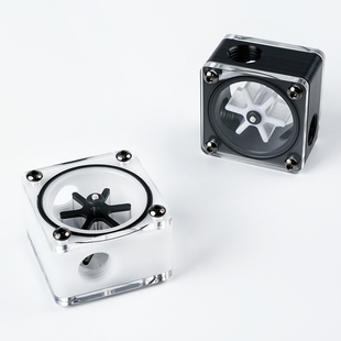 电脑水冷流速计 流量计散热器 水流计 POM版本 3通结构