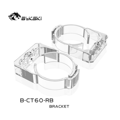 Bykski B-CT60-RB透明锁死扣具 牢固防掉卡子60-65mm圆柱水箱用