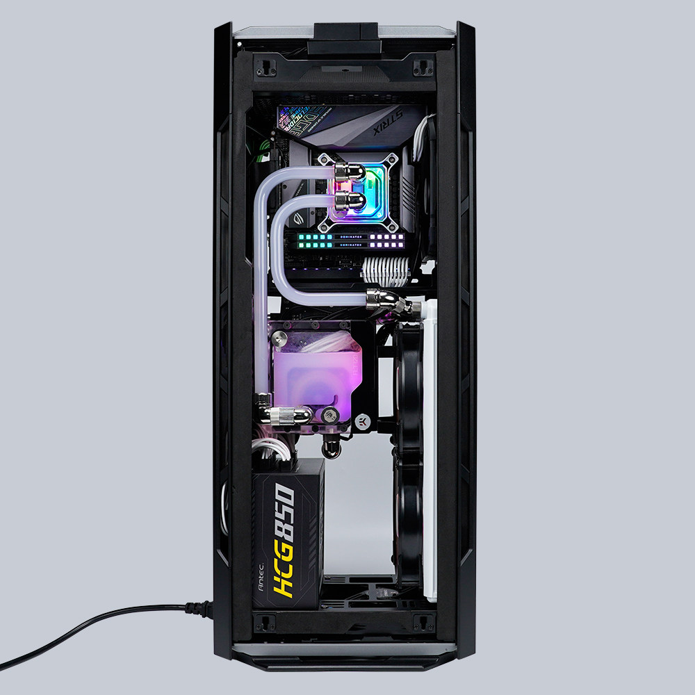 发烧友水冷|追风者 217XE EKWB分体式进口水冷铜管硬管AURA套装