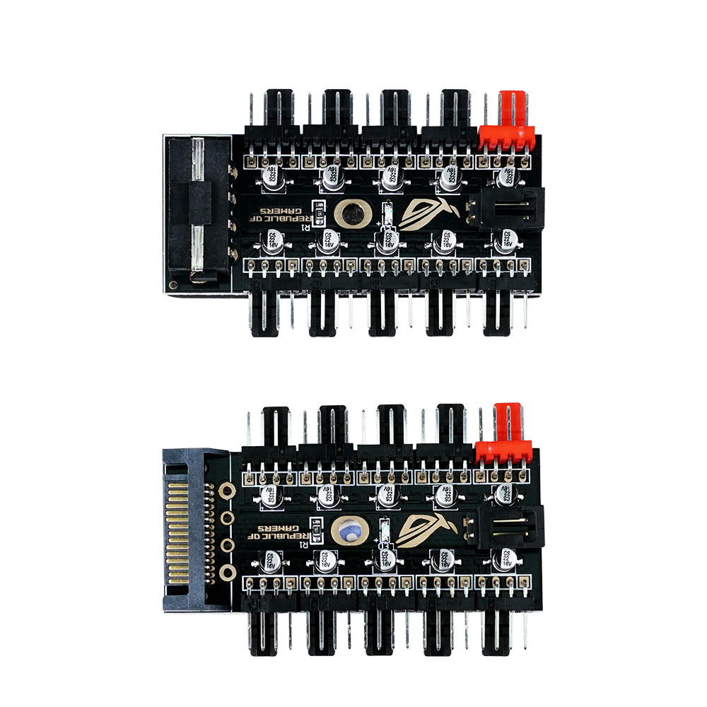 主板4pin/针pwm集线器 电脑机箱风扇集线板 fan hub小3pin风扇