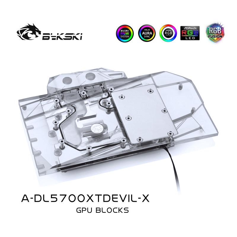 Bykski A-DL5700XTDEVIL-X 显卡水冷头 迪兰5700XT Red Devil红魔